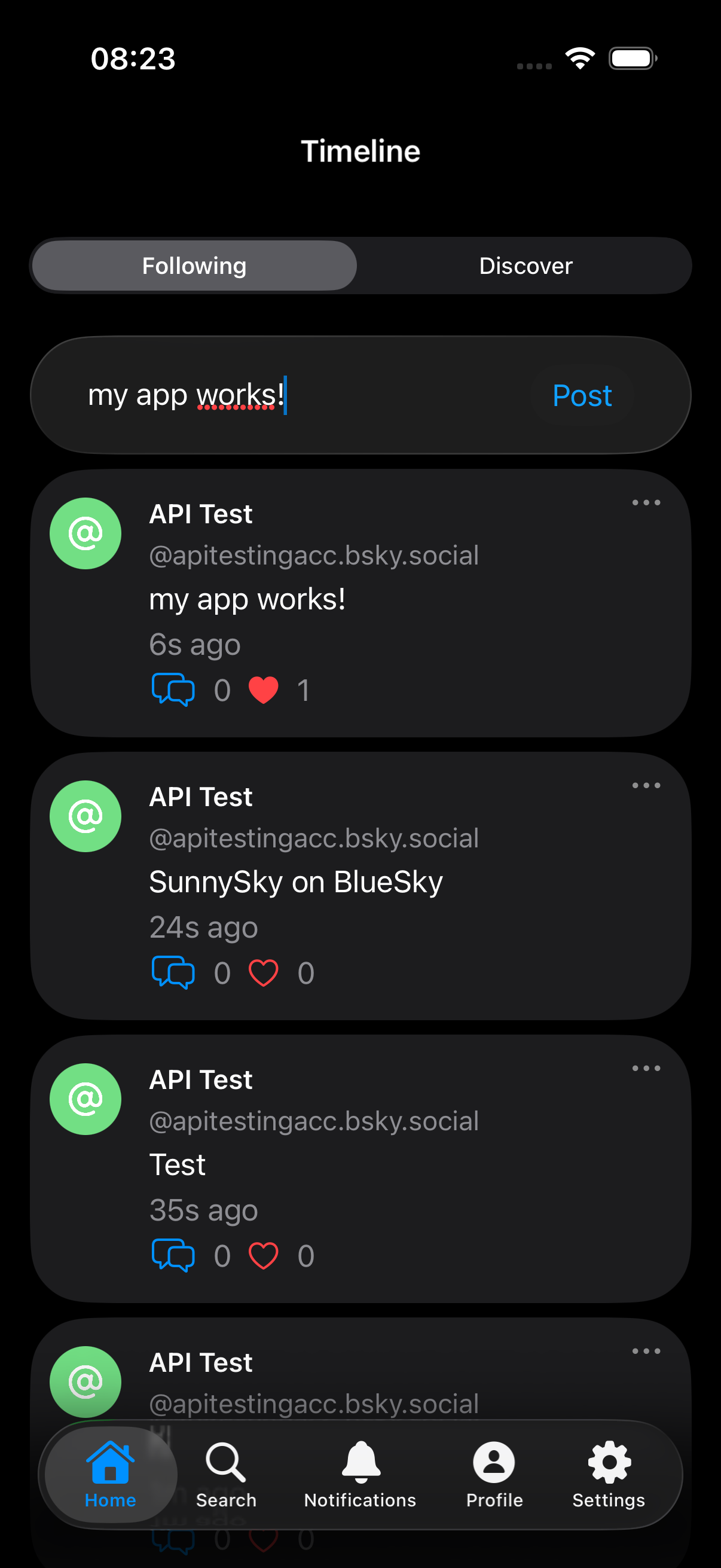 SunnySky Home Tab